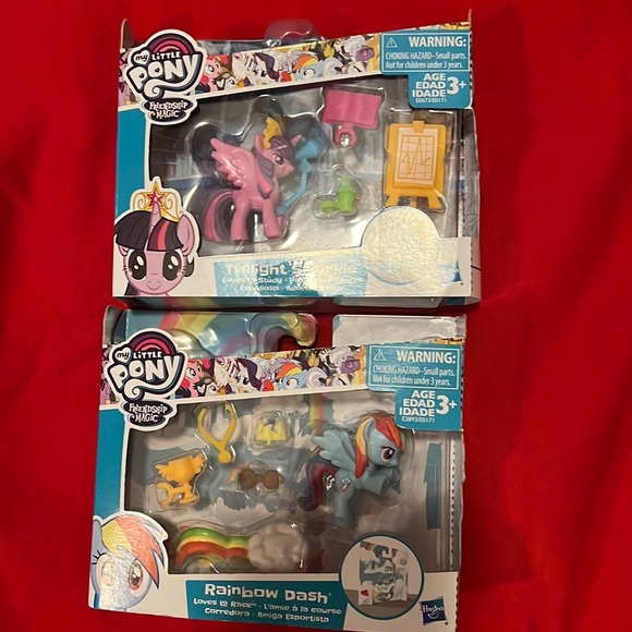 🩷 My Little pony Rainbow Dash & Twilight Sparkle Collectibles NWT - Picture 1 of 4